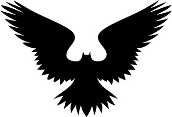 Wings Silhouette Vector Illustration | Bird Angel Flight Feather Abstract Design