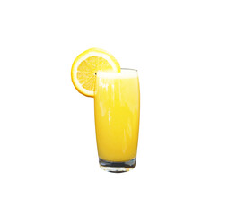Fresh Orange Juice in Glass – Transparent Background
