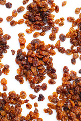 Obraz premium Dried golden raisins, Australian-dried fruits sultanas, sweet and chewy.