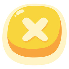 Obraz premium Cartoon Button Icon