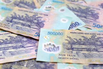 Five hundred thousand dong banknotes