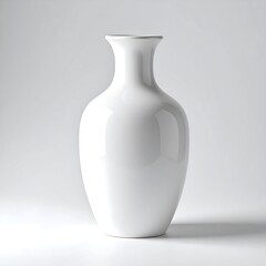 White Vase Minimalist Design.
