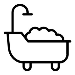 bathub icon line line