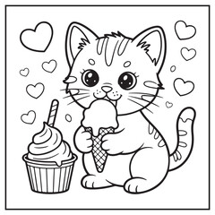 Stress Relief Cat Coloring Pages