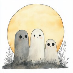 Multifunctional Ghost-Shaped Apparition Art Installation for Halloween and Themed Events