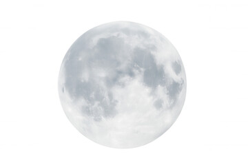 Luminous full moon glowing against dark background, isolated lunar surface casting silvery light for astronomical imagery