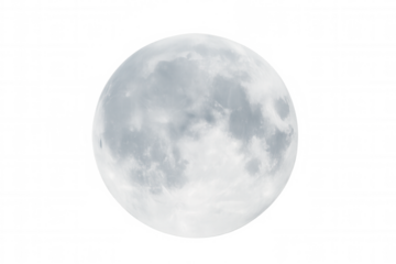 Luminous full moon glowing against dark background, isolated lunar surface casting silvery light for astronomical imagery