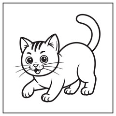 Obraz premium Stress Relief Cat Coloring Pages
