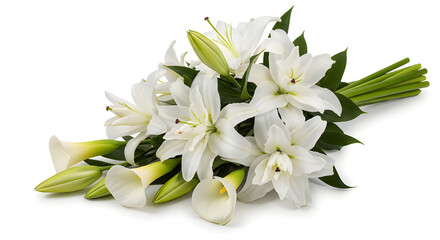 Elegant white flower bouquet, ideal for various occasions, offering a fresh and sophisticated aesthetic