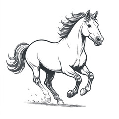 Obraz premium Running Horse Illustration.