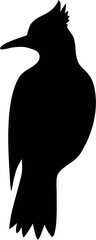 Woodpecker Silhouette Vector Illustration | Bird Wildlife Forest Animal Design