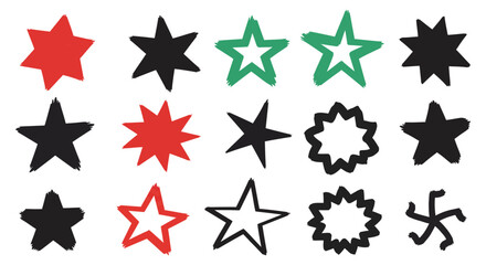 Fototapeta premium a variety of colorful stars arranged in grid pattern