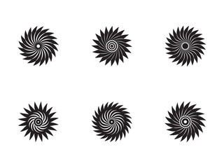 Abstract Flower Icons Collection Black and White Design Minimalist and Modern Style Vector Graphic Elements for Creative Projects