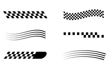 Racing Finish Line Graphic Elements.