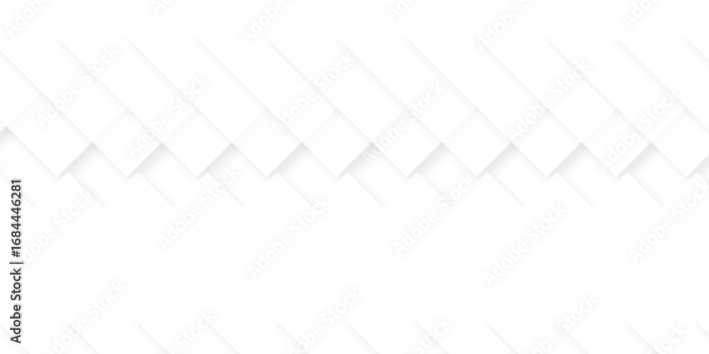 Poster modern abstract white background design with layers of textured white transparent material, minimal 