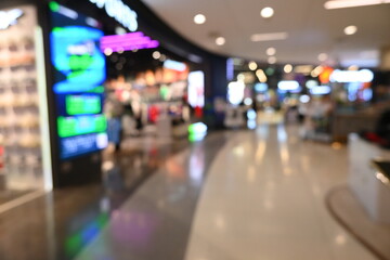defocus interior of department store, blur background