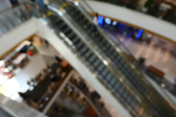 defocus interior of department store, blur background