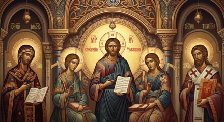 Venerable Christian Saints and Angels in Orthodox Church Worship