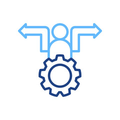 Business Decision line color icon