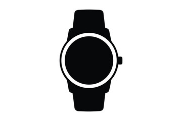 watch vector silhouette, watch sketch icon silhouette vector illustration