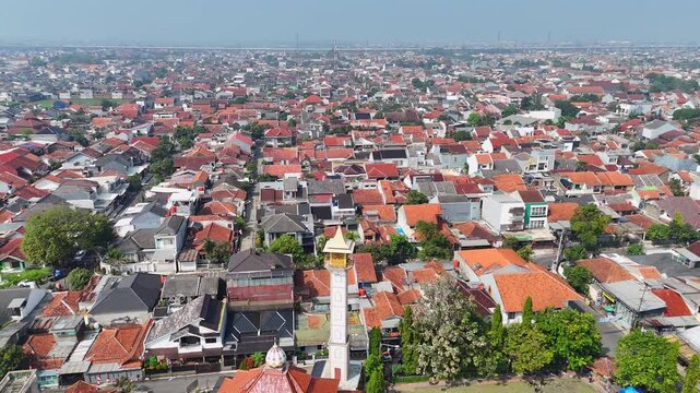Aerial View of Urban Cityscape.