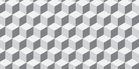 White 3d modeling cubes Illustration decoration seamless white material pattern square design.	