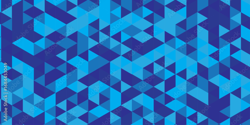 Poster modern triangle mosaic blue background. overlap random vector element. business polygonal texture. a