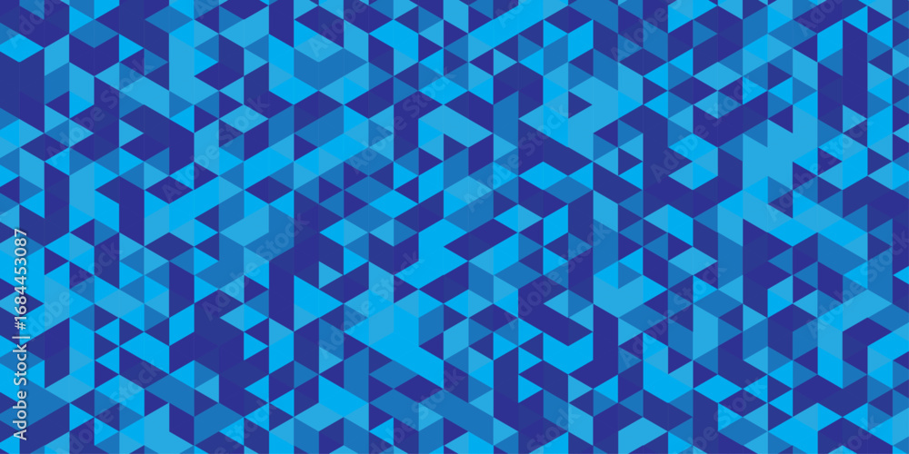 Poster modern triangle mosaic blue background. overlap random vector element. business polygonal texture. a