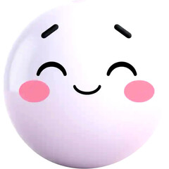 3d pink emoji emotion character pastel color