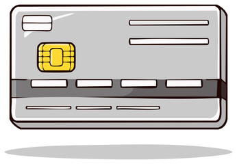 Modern Credit Card Design with Chip and Signature Strip for Secure Payment Transactions
