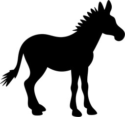 Zebra Silhouette Vector Illustration | Wild Animal Safari Africa Striped Design