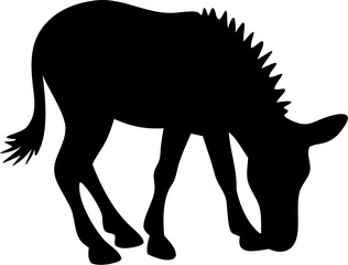 Zebra Silhouette Vector Illustration | Wild Animal Safari Africa Striped Design