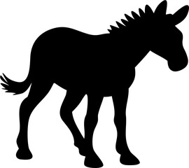 Zebra Silhouette Vector Illustration | Wild Animal Safari Africa Striped Design