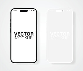 Black and White Mobile phone templates Designs Similar to Iphone mockup illustration	