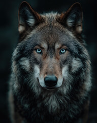 Fototapeta premium Wolf created with Generative AI Technology, ai, generative