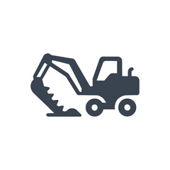 Naklejka premium Excavator Vehicle icon