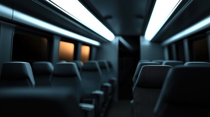 Empty bus interior