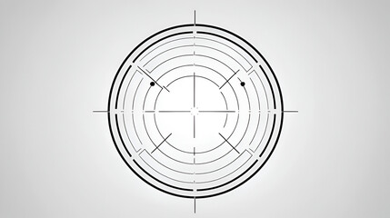 Dynamic crosshair. Sniper aim element. Futuristic focus
