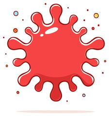 Vibrant Red Liquid Splash with Bubbles and Highlights for Creative Projects