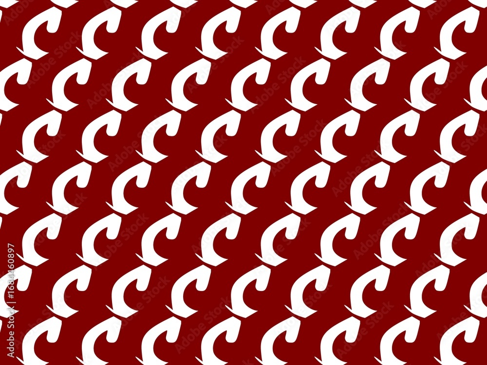 Poster red and white of pattern background