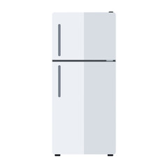 Clean minimalist refrigerator design illustration on a white background appliance storage for