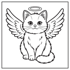 Stress Relief Cat Coloring Pages