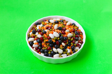 Colorful mixed beans and lentils, packed with plant-based protein and fiber