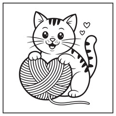 Stress Relief Cat Coloring Pages