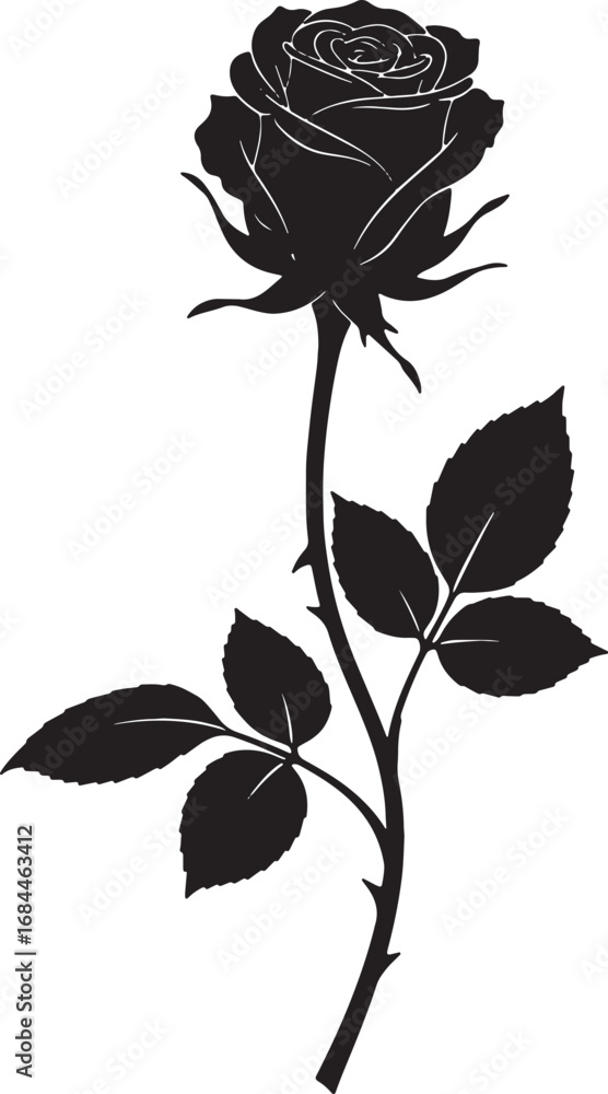 Poster abstract geometric shapes and lines in a dynamic composition with a silhouette element