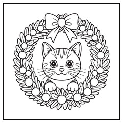 Stress Relief Cat Coloring Pages