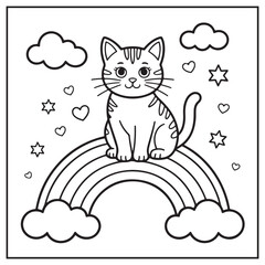 Stress Relief Cat Coloring Pages