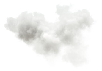 Weather ozone steam cloud floating on transparent backgrounds 3d illustrations png