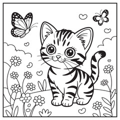 Stress Relief Cat Coloring Pages
