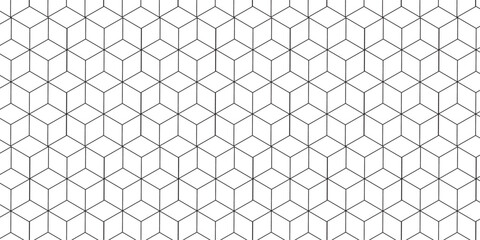 Fototapeta premium Futuristic minimal honeycomb mosaic background. Modern seamless vector pattern. Seamless pattern with hexagon fabric geometric pattern. Abstract ornament diamond tile design.